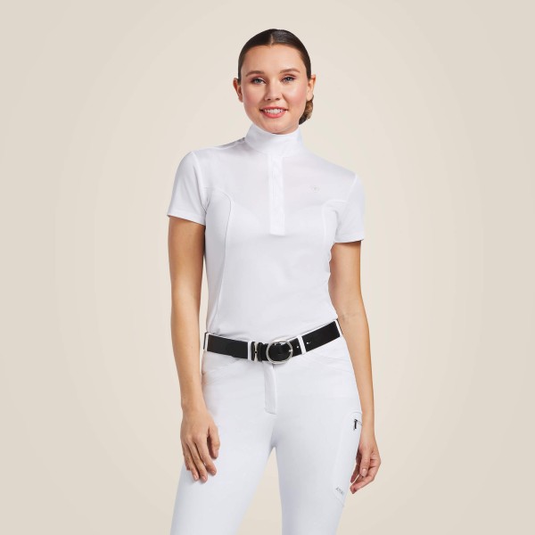 ARIAT Damen Turniershirt Aptos Show Shirt White