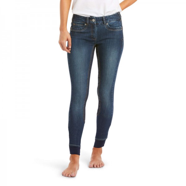 ARIAT Damen Reithose Halo Denim Vollgrip